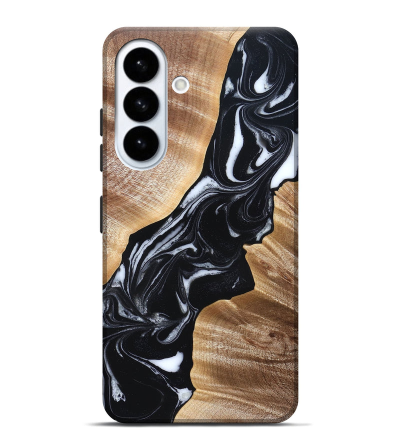Galaxy S26 Plus Wood Live Edge Phone Case - Casen (Black & White, 829263)