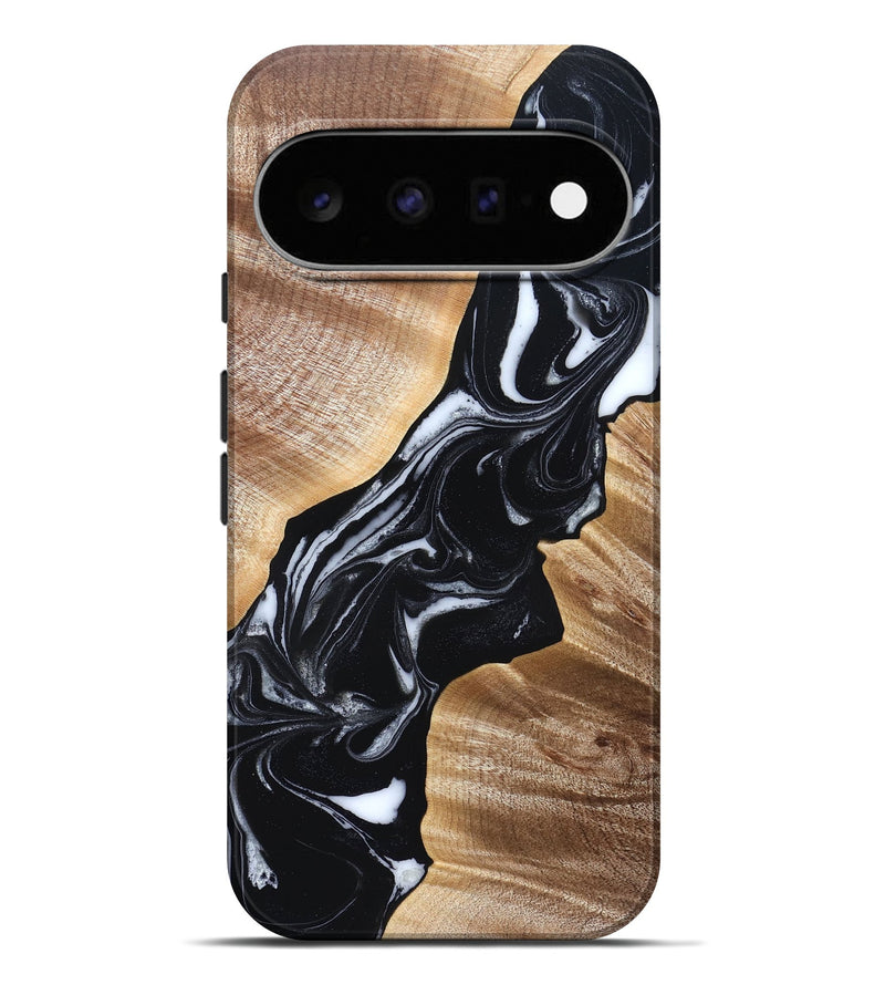 Pixel 11 Pro XL Wood Live Edge Phone Case - Casen (Black & White, 829263)