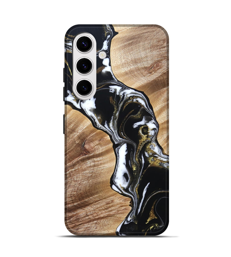 Galaxy S25 Wood Live Edge Phone Case - Graham (Black & White, 829266)