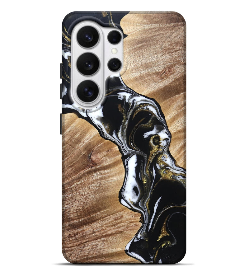 Galaxy S26 Ultra Wood Live Edge Phone Case - Graham (Black & White, 829266)