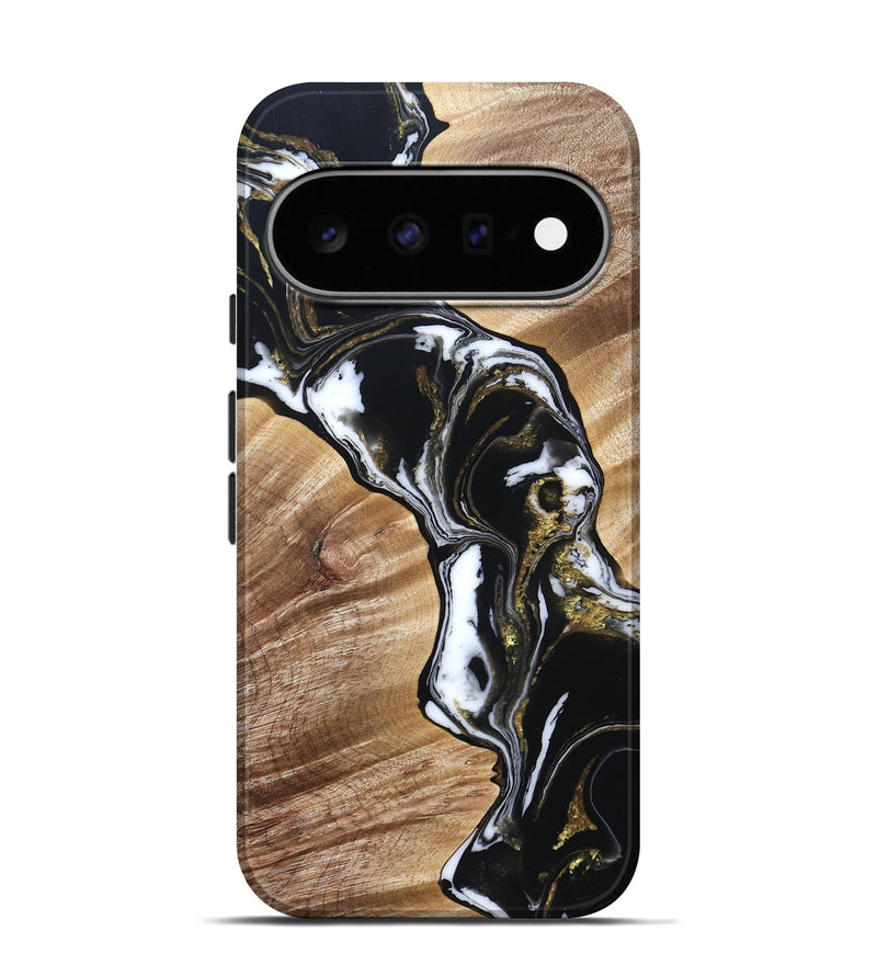 Pixel 11 Pro Wood Live Edge Phone Case - Graham (Black & White, 829266)