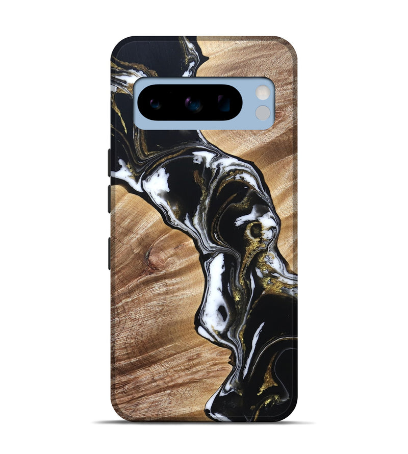 Pixel 8 Pro Wood Live Edge Phone Case - Graham (Black & White, 829266)