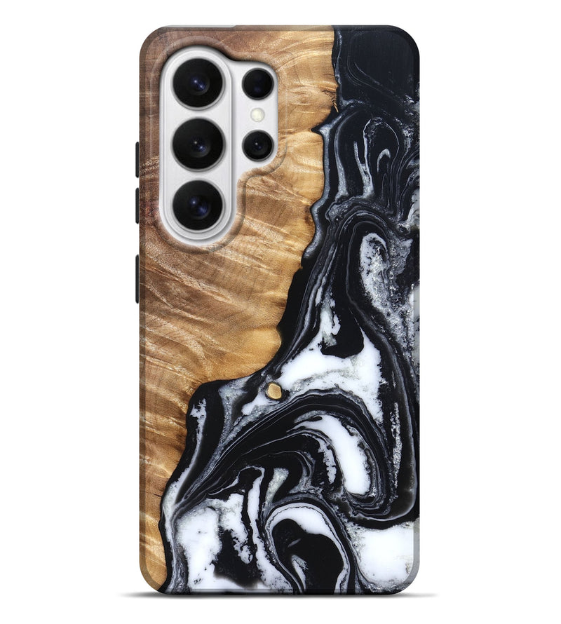 Galaxy S26 Ultra Wood Live Edge Phone Case - Cory (Black & White, 829269)