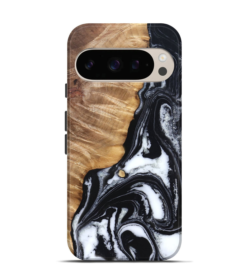 Pixel 10 Wood Live Edge Phone Case - Cory (Black & White, 829269)