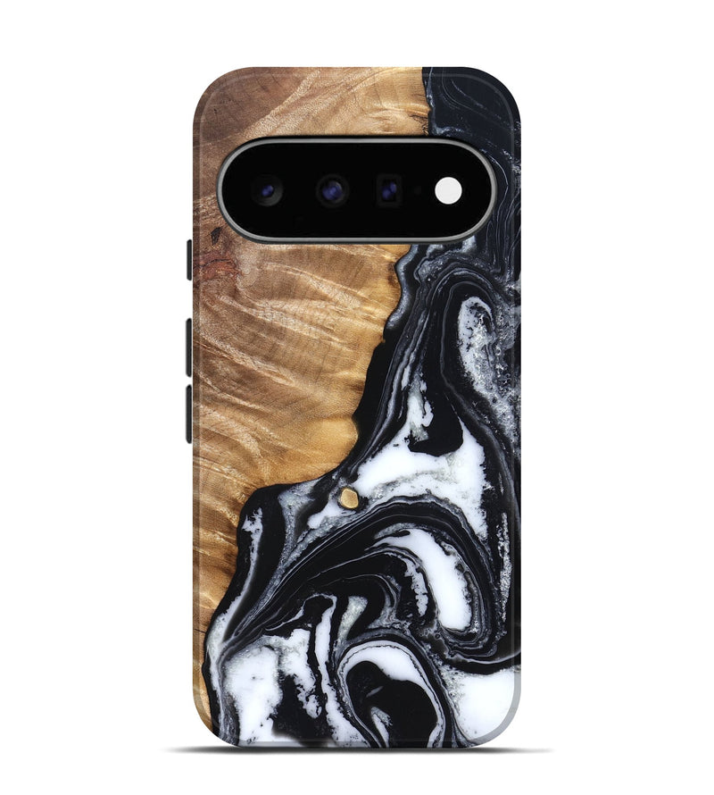 Pixel 11 Wood Live Edge Phone Case - Cory (Black & White, 829269)