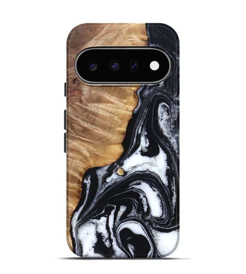 Pixel 11 Pro Wood Live Edge Phone Case - Cory (Black & White, 829269)