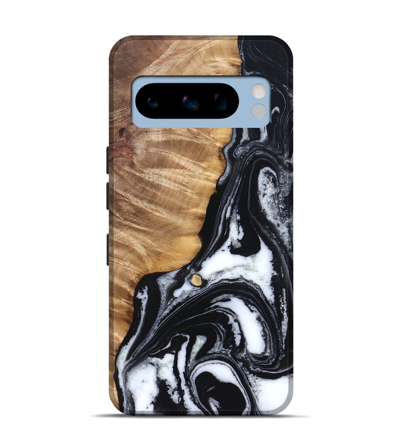 Pixel 8 Pro Wood Live Edge Phone Case - Cory (Black & White, 829269)