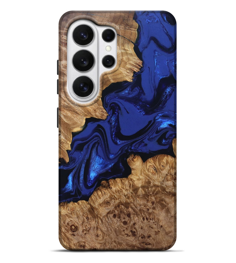 Galaxy S26 Ultra Wood Live Edge Phone Case - Lena (Blue, 829272)