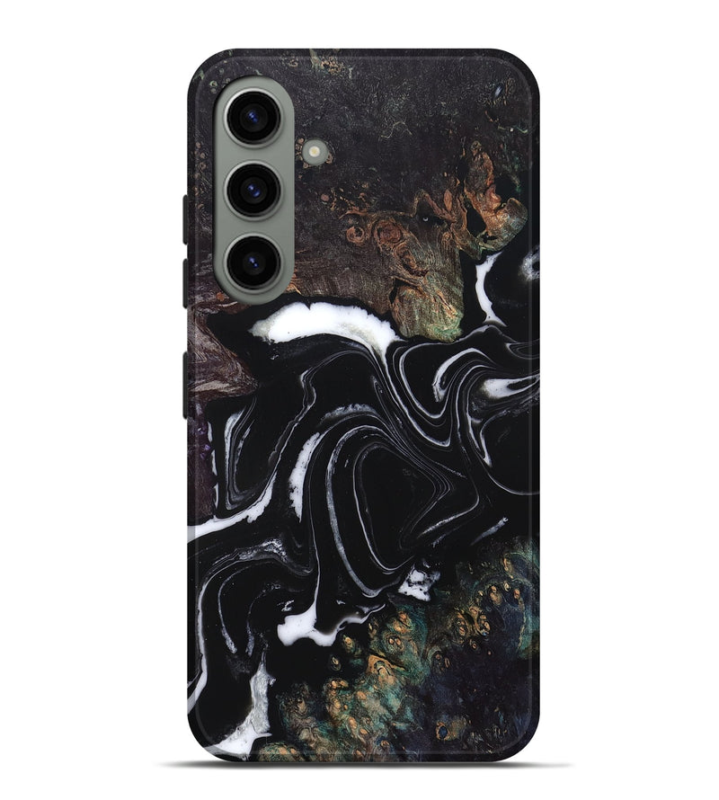 Galaxy S24 Plus Wood Live Edge Phone Case - Lilah (Black & White, 829274)