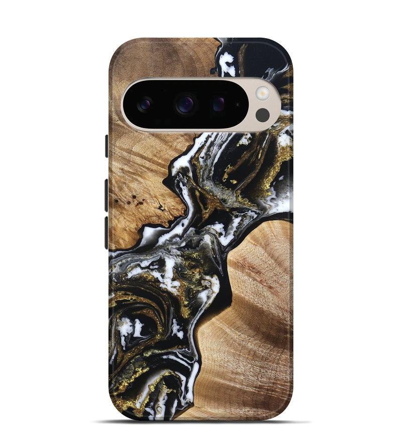 Pixel 10 Wood Live Edge Phone Case - Aleah (Black & White, 829278)