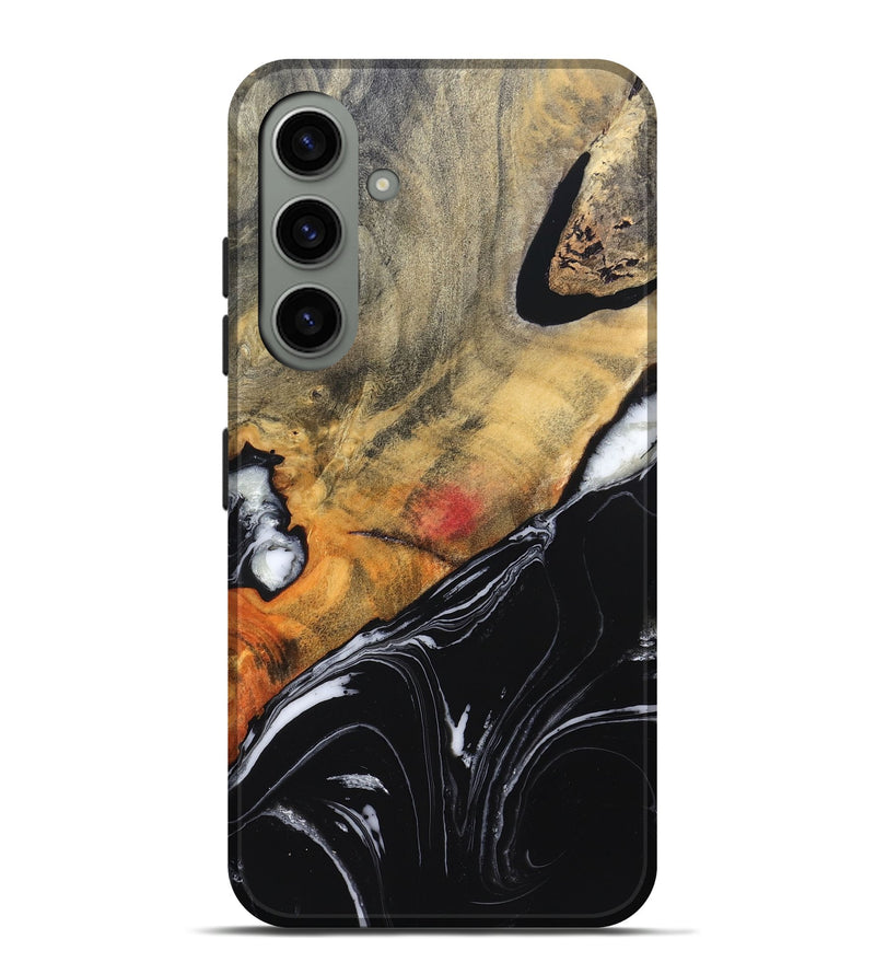 Galaxy S24 Plus Wood Live Edge Phone Case - Corrie (Black & White, 829279)