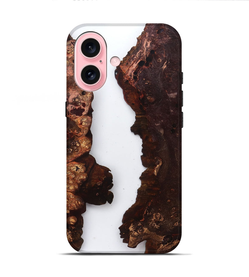 iPhone 16 Wood Live Edge Phone Case - Brooks (Clear, 829280)