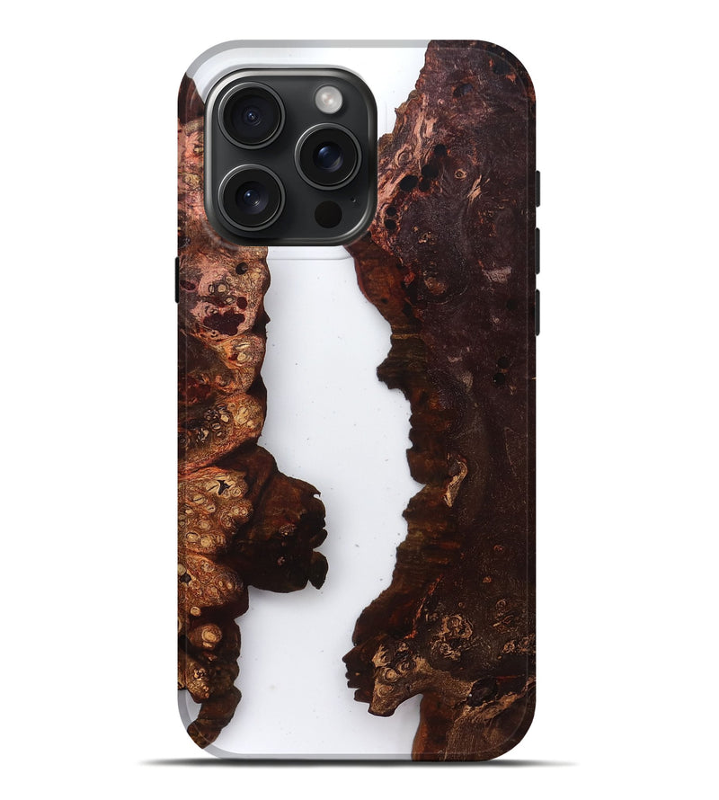 iPhone 16 Pro Max Wood Live Edge Phone Case - Brooks (Clear, 829280)