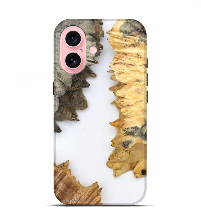 iPhone 16 Wood Live Edge Phone Case - Sharyn (Clear, 829285)