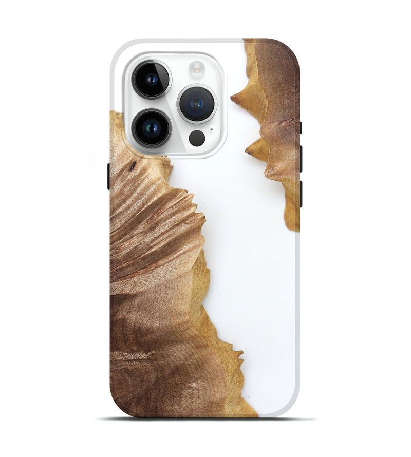 iPhone 15 Pro Wood Live Edge Phone Case - Blake (Clear, 829289)