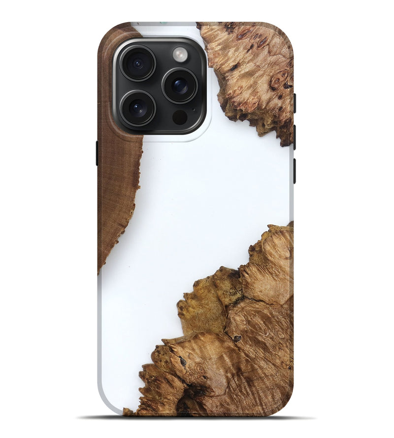 iPhone 16 Pro Max Wood Live Edge Phone Case - Davian (Clear, 829291)