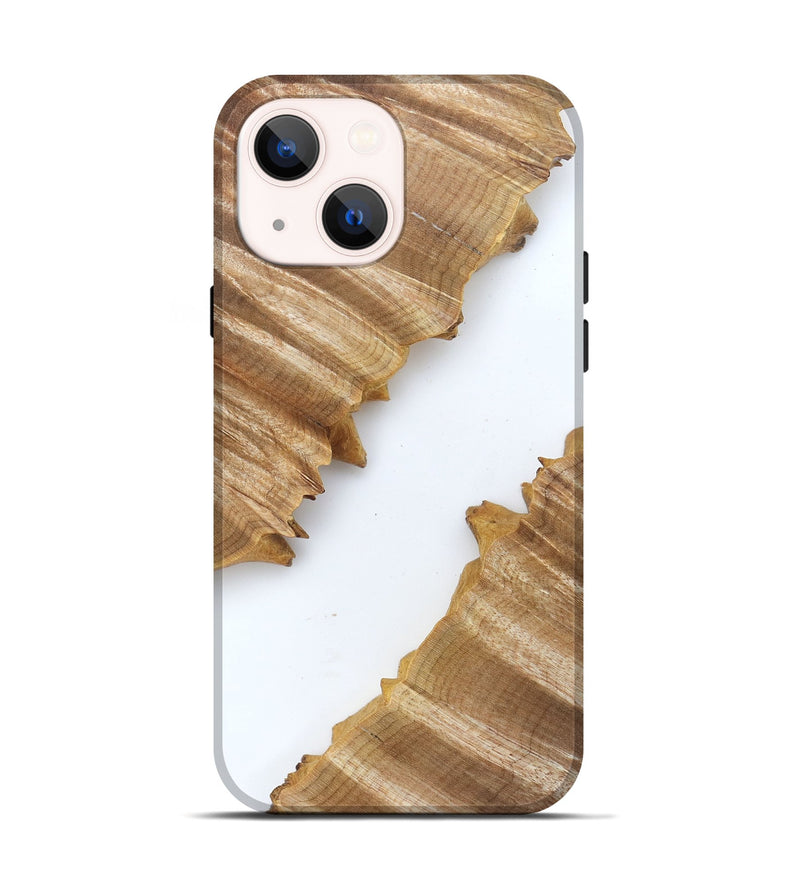 iPhone 14 Wood Live Edge Phone Case - Al (Clear, 829292)