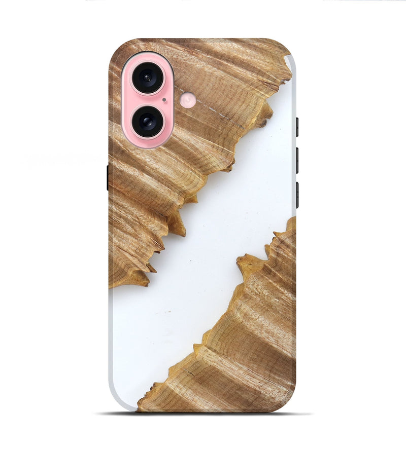 iPhone 16 Wood Live Edge Phone Case - Al (Clear, 829292)
