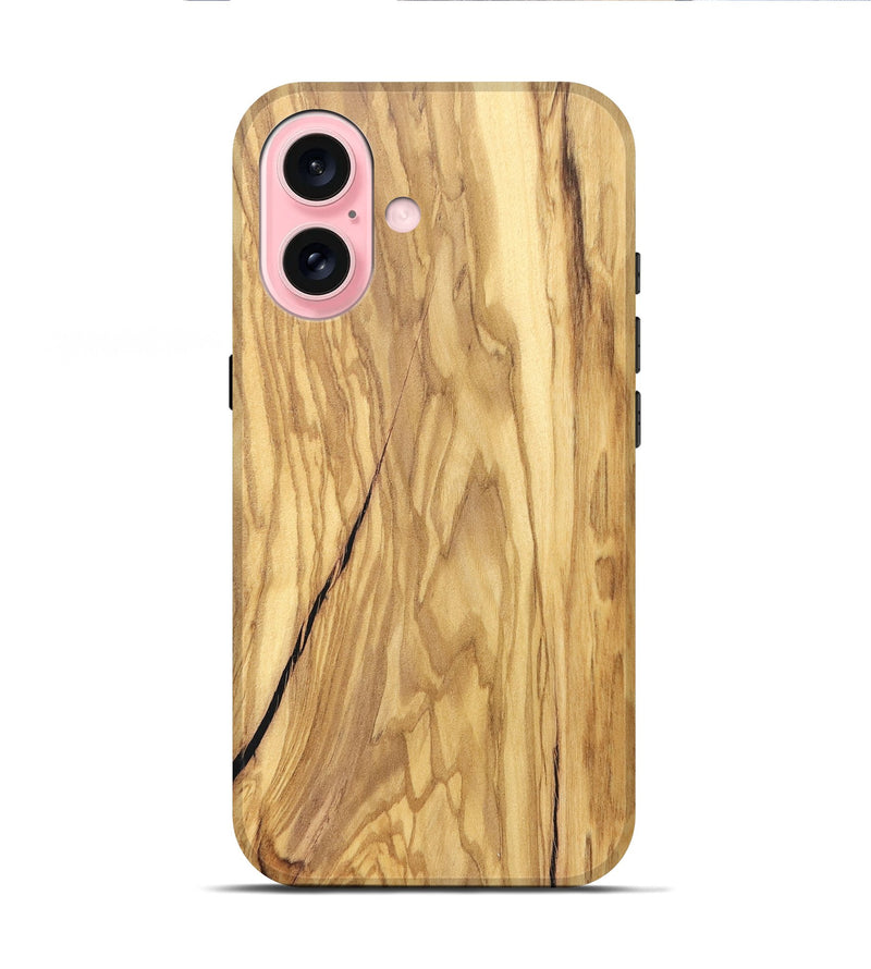 iPhone 16 Wood Live Edge Phone Case - Kristen (Solid Wood, 829294)