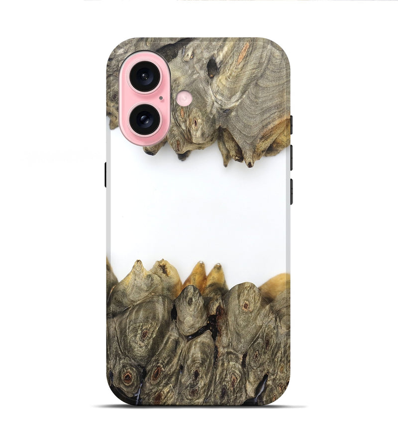 iPhone 16 Wood Live Edge Phone Case - Jodie (Clear, 829296)