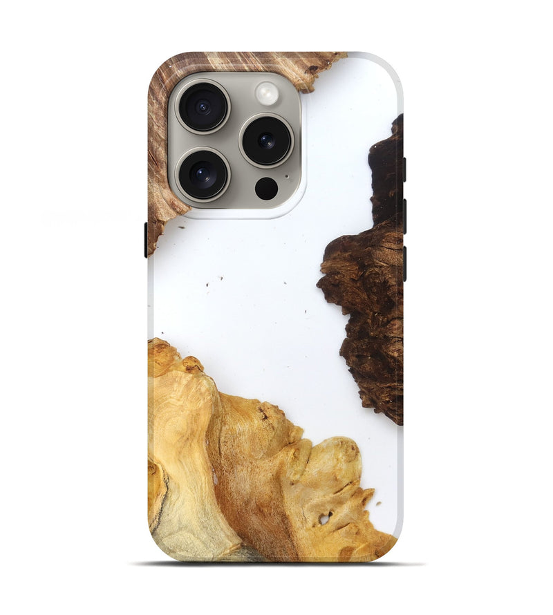 iPhone 16 Pro Wood Live Edge Phone Case - Silvia (Clear, 829297)