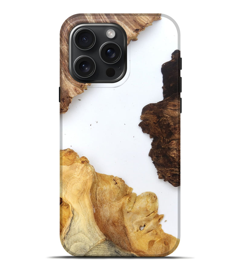 iPhone 16 Pro Max Wood Live Edge Phone Case - Silvia (Clear, 829297)
