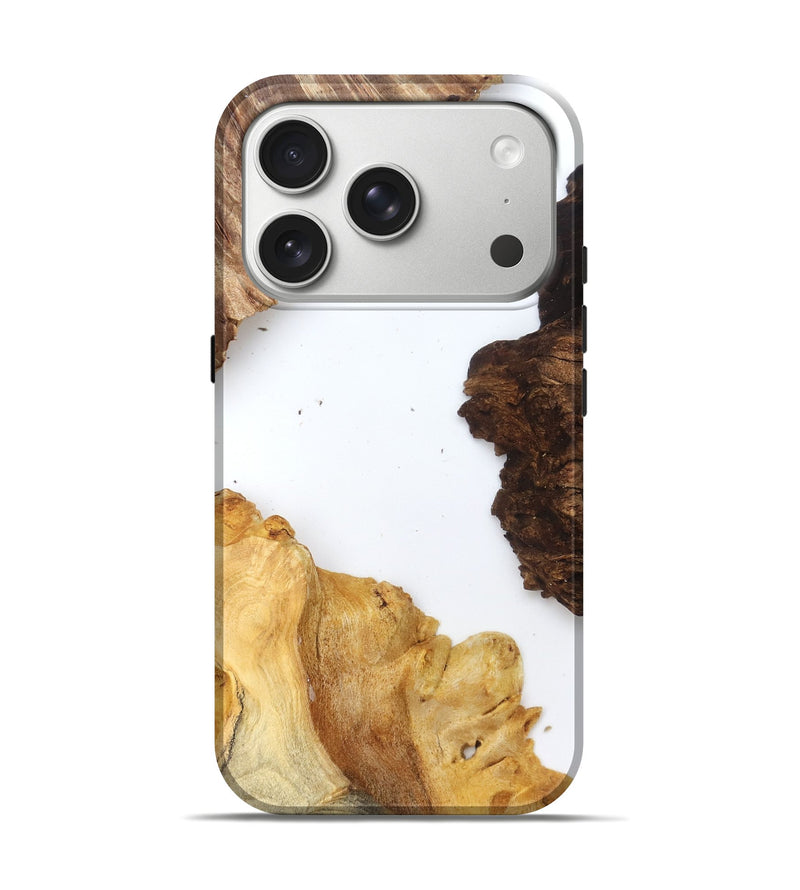 iPhone 17 Pro Wood Live Edge Phone Case - Silvia (Clear, 829297)