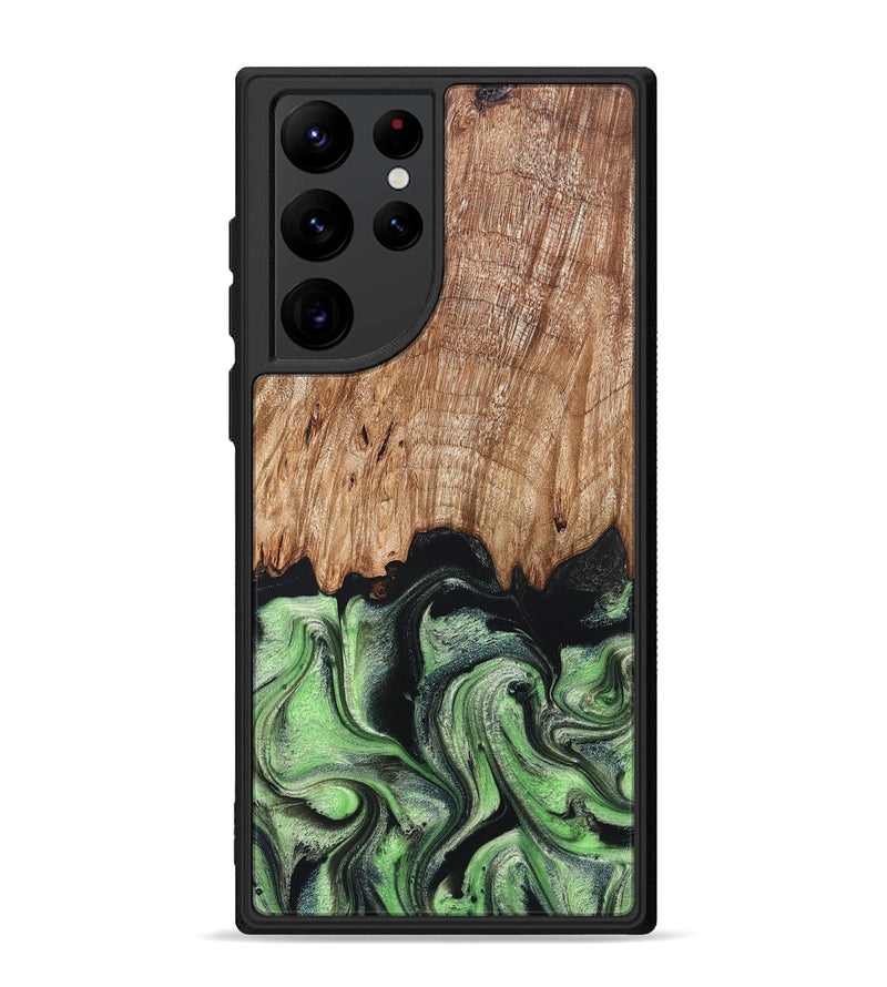 Galaxy S22 Ultra Wood Phone Case - Maximus (Green, 829389)