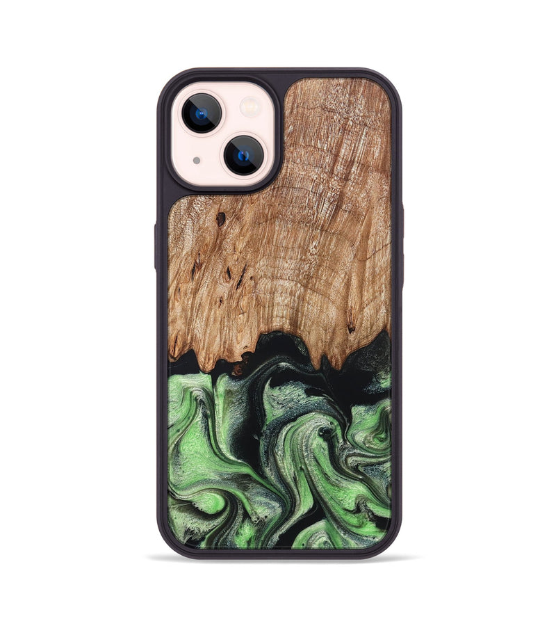 iPhone 14 Wood Phone Case - Maximus (Green, 829389)