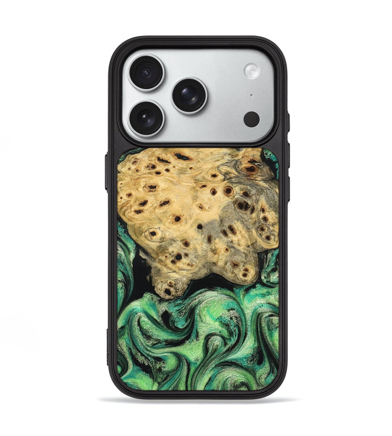 iPhone 18 Pro Wood Phone Case - Stella (Green, 829394)