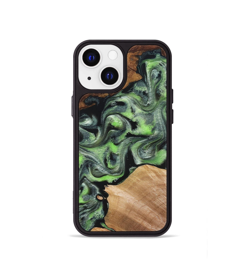 iPhone 13 mini Wood Phone Case - Roni (Green, 829396)