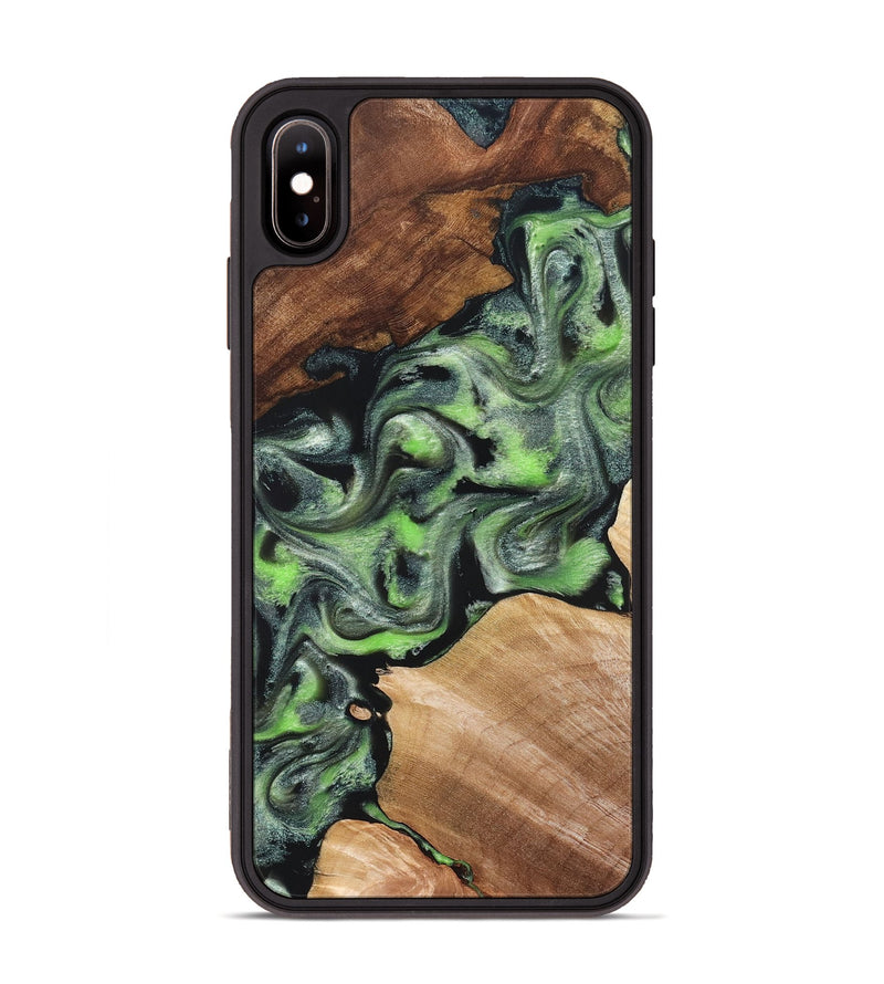 iPhone Xs Max Wood Phone Case - Roni (Green, 829396)