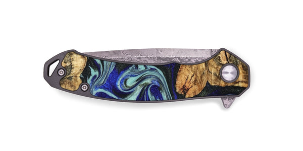 EDC Wood Pocket Knife - Ina (Blue, 829397)
