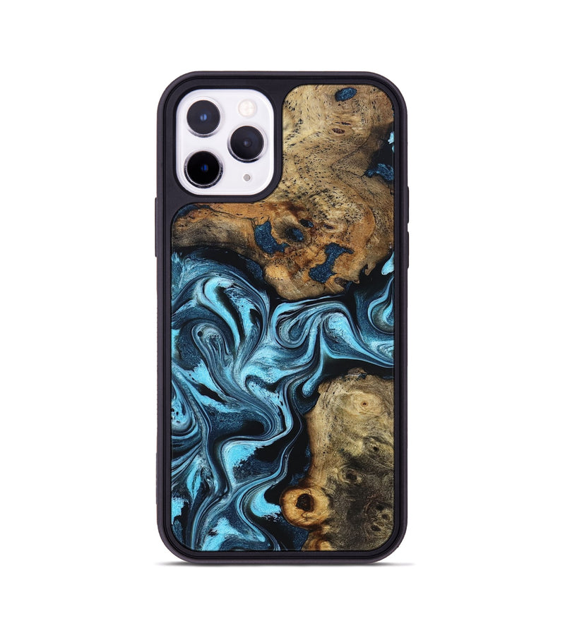 iPhone 11 Pro Wood Phone Case - Pierre (Blue, 829405)