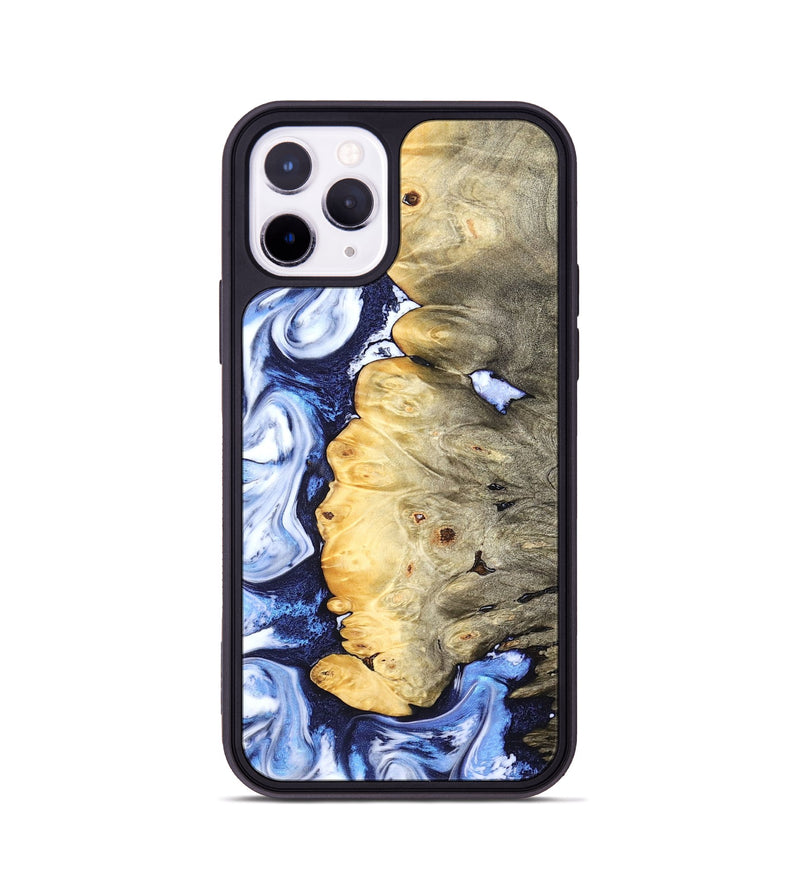 iPhone 11 Pro Wood Phone Case - Terese (Blue, 829406)