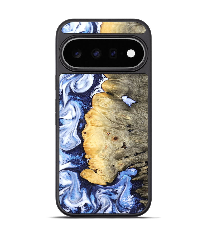 Pixel 11 Pro Wood Phone Case - Terese (Blue, 829406)