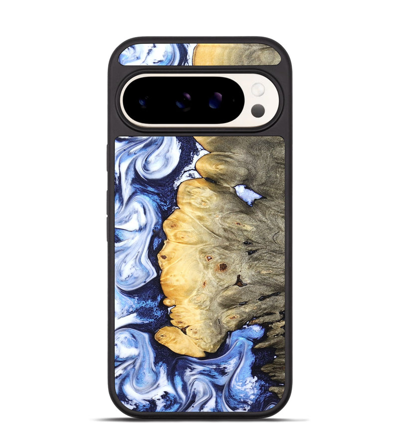 Pixel 9 Wood Phone Case - Terese (Blue, 829406)