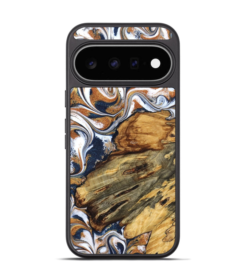 Pixel 11 Wood Phone Case - Jessica (Teal & Gold, 829408)