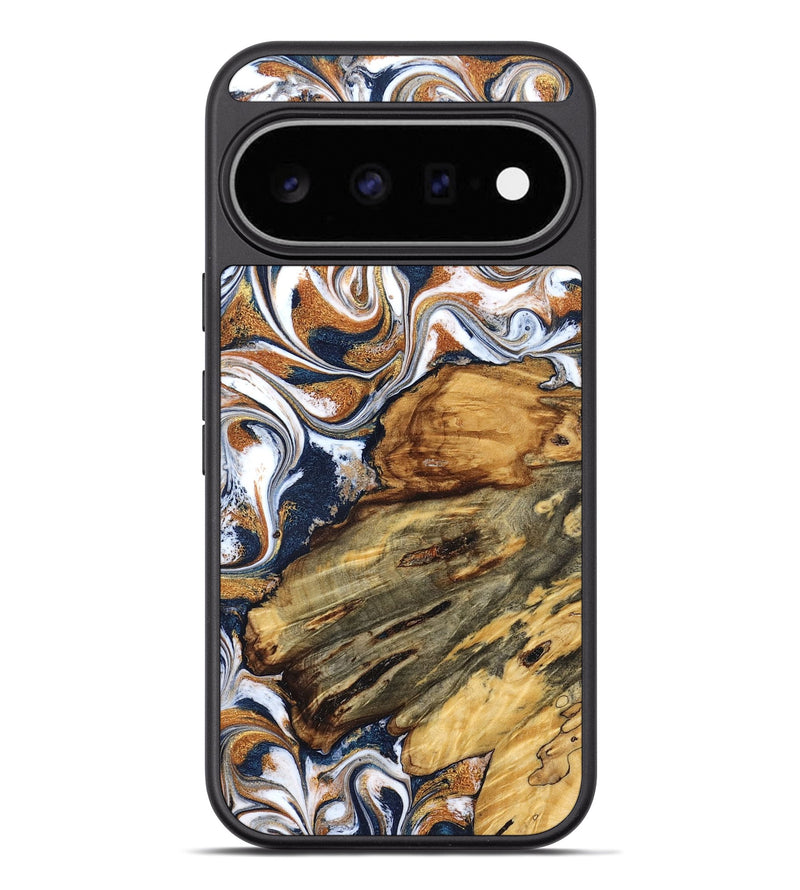 Pixel 11 Pro XL Wood Phone Case - Jessica (Teal & Gold, 829408)
