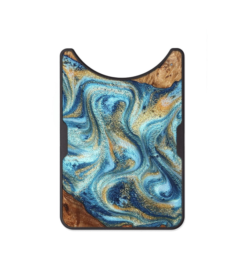 Alloy Wood Wallet - Doug (Teal & Gold, 829410)