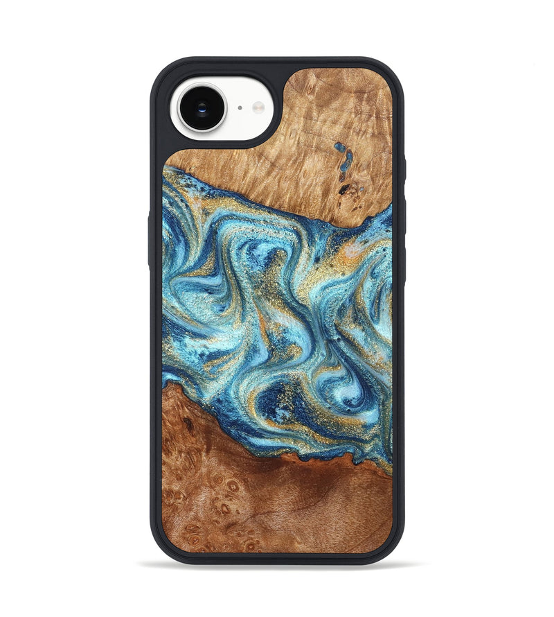 iPhone 17e Wood Phone Case - Doug (Teal & Gold, 829410)
