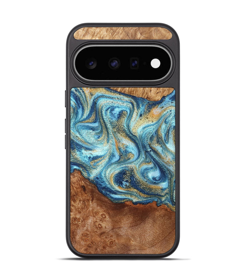 Pixel 11 Wood Phone Case - Doug (Teal & Gold, 829410)