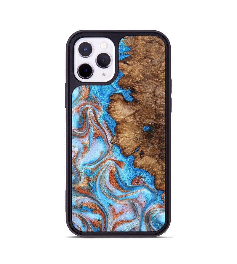 iPhone 11 Pro Wood Phone Case - Sheldon (Teal & Gold, 829412)
