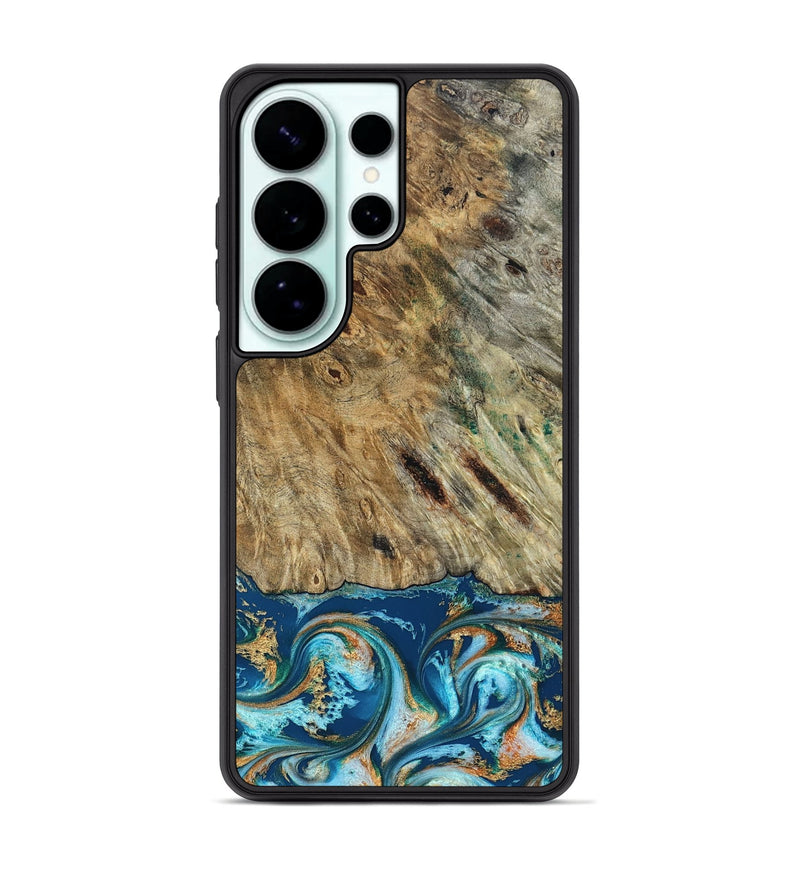 Galaxy S26 Ultra Wood Phone Case - Efrain (Teal & Gold, 829415)