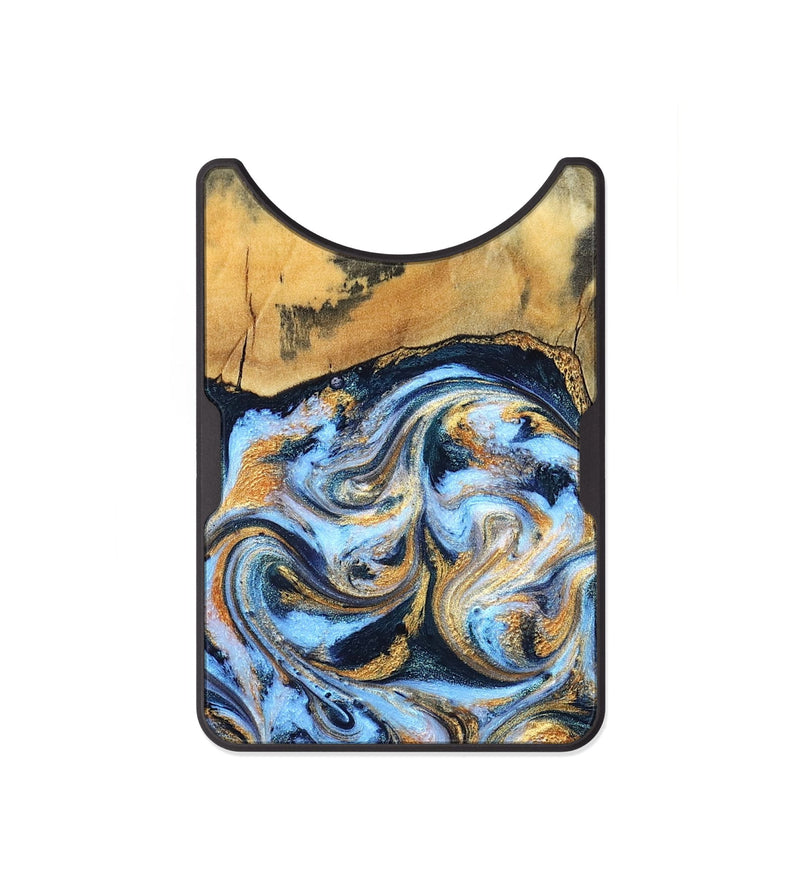 Alloy Wood Wallet - Ellen (Teal & Gold, 829416)