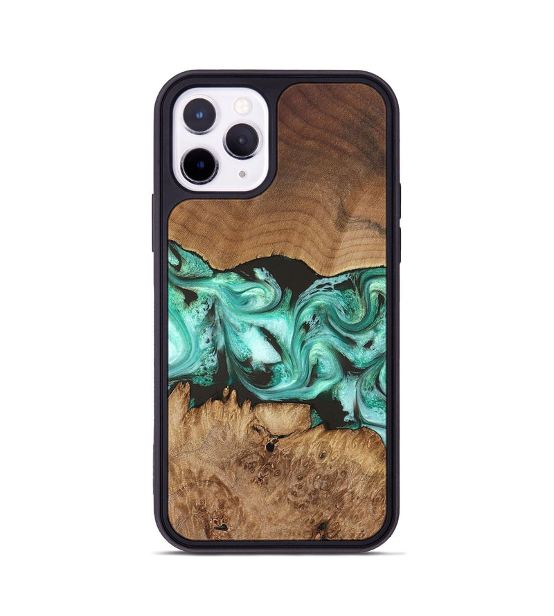 iPhone 11 Pro Wood Phone Case - Jamir (Green, 829420)