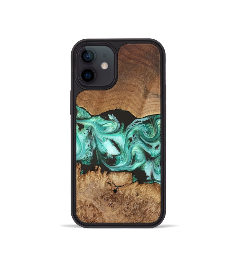 iPhone 12 mini Wood Phone Case - Jamir (Green, 829420)