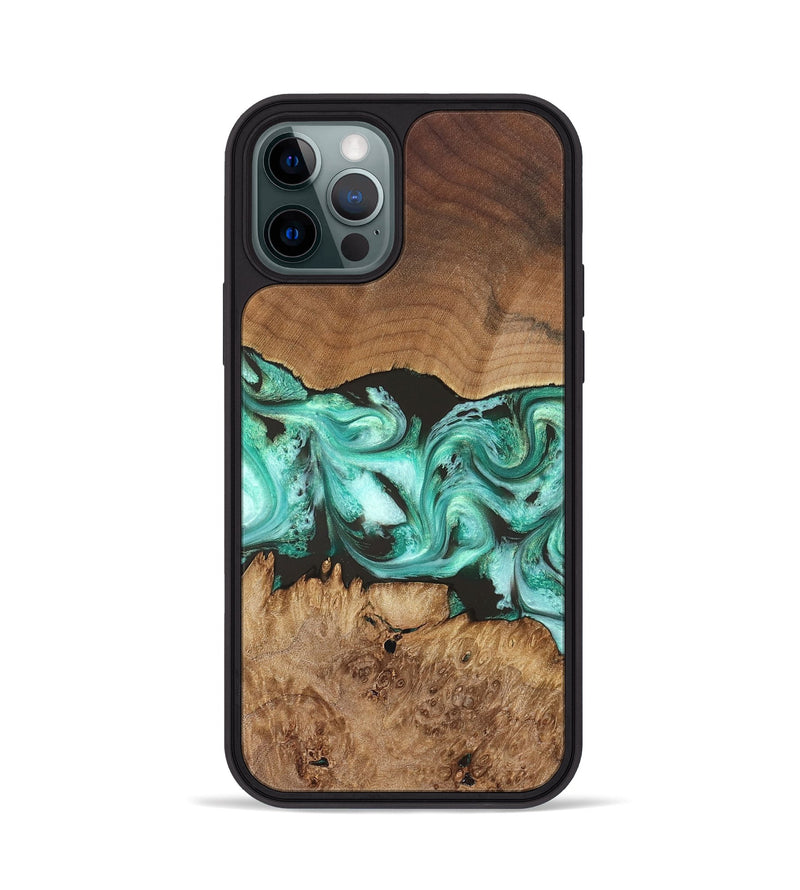 iPhone 12 Pro Wood Phone Case - Jamir (Green, 829420)