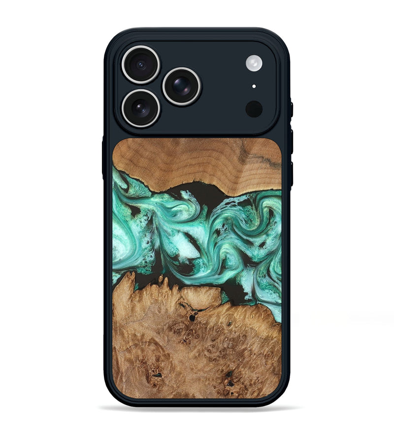 iPhone 17 Pro Max Wood Phone Case - Jamir (Green, 829420)