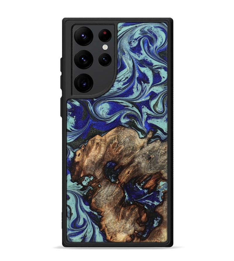Galaxy S22 Ultra Wood Phone Case - Jairo (Blue, 829422)